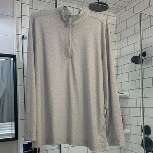 Johnston & Murphy patterned light Gray 3/4 Zip Up